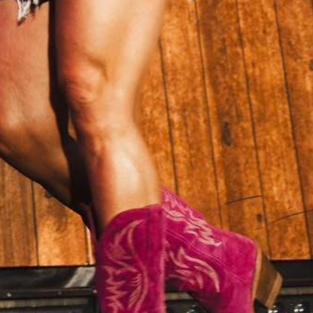 Idyllwind Fuchsia Suede Western Heeled Boots - Picture 3 of 3